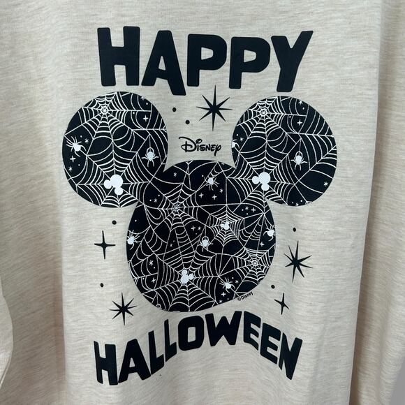 Macy's Disney Mickey Mouse Halloween Pullover Long Sleeve Heather Beige 2XW Top - Picture 6 of 7